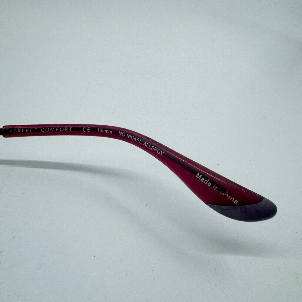 Charmant CH10604PU Eyeglasses Rectangular Red Half Rim Frame 51-17-135 H10160‎
